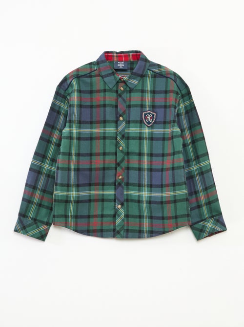 Regular fit geruit katoenen overhemd 'Kiabi & Catherine Painvin' - Kiabi