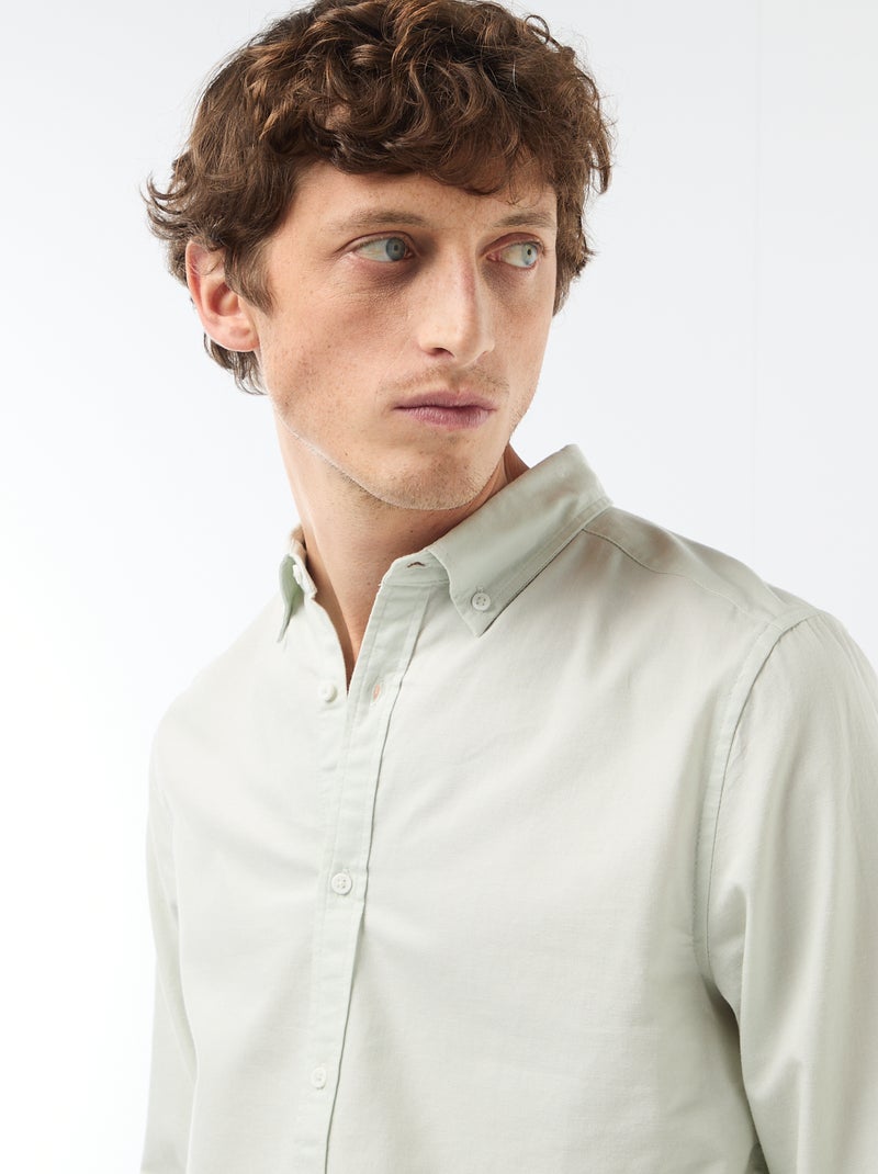 Regular-fit hemd van oxfordkatoen Blauw - Kiabi