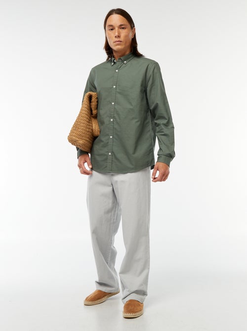 Regular-fit hemd van oxfordkatoen - Kiabi