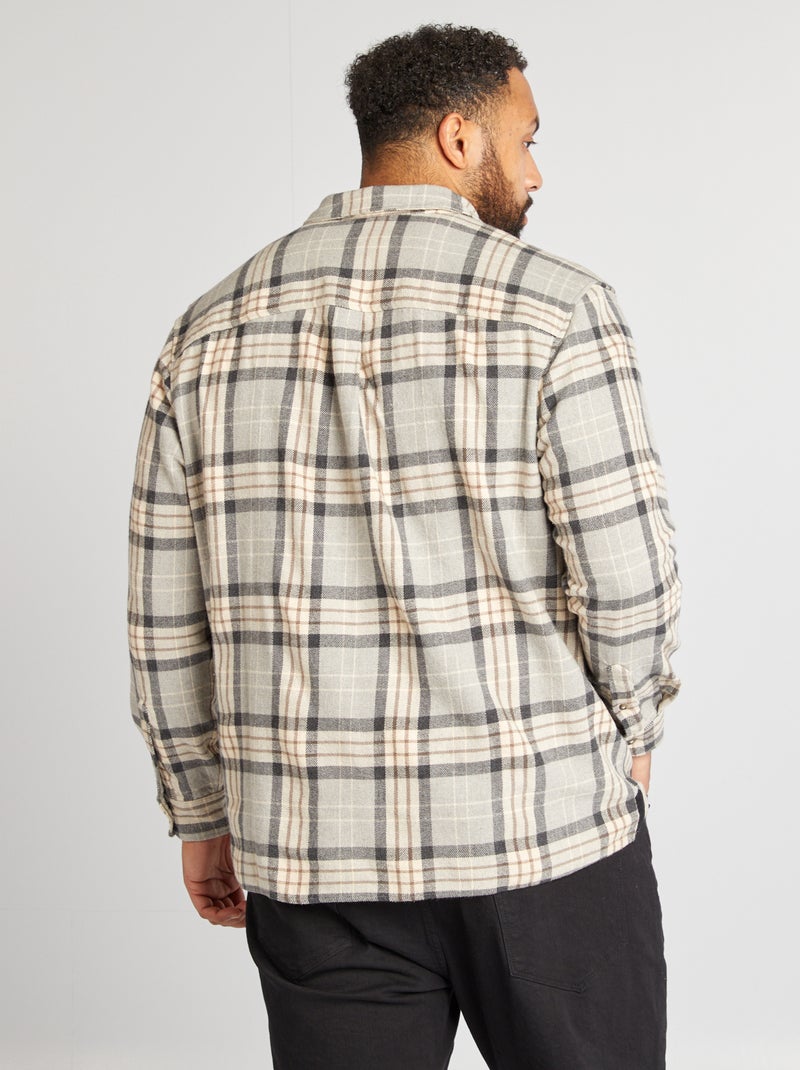 Regular-fit houthakkershemd GRIJS - Kiabi