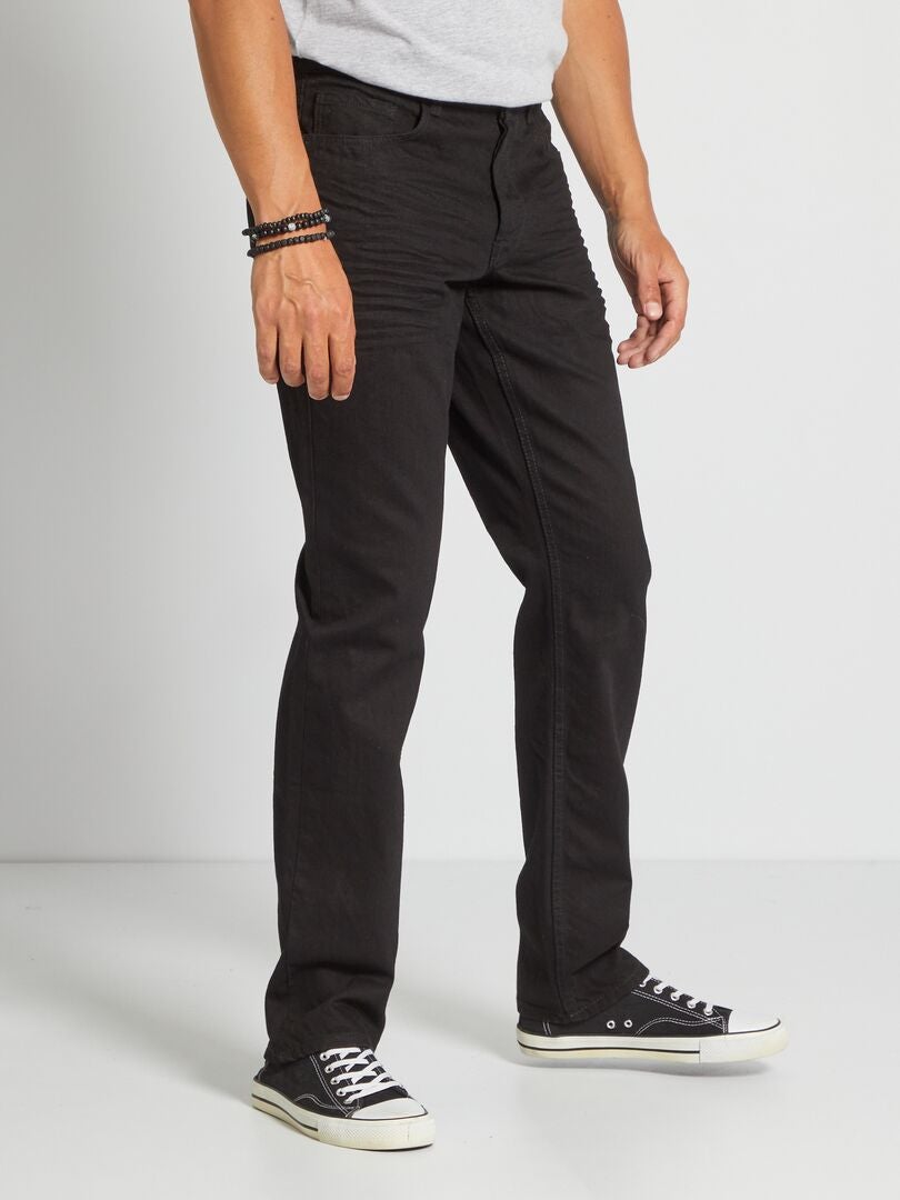 Regular-fit jeans L34 zwart  - Kiabi