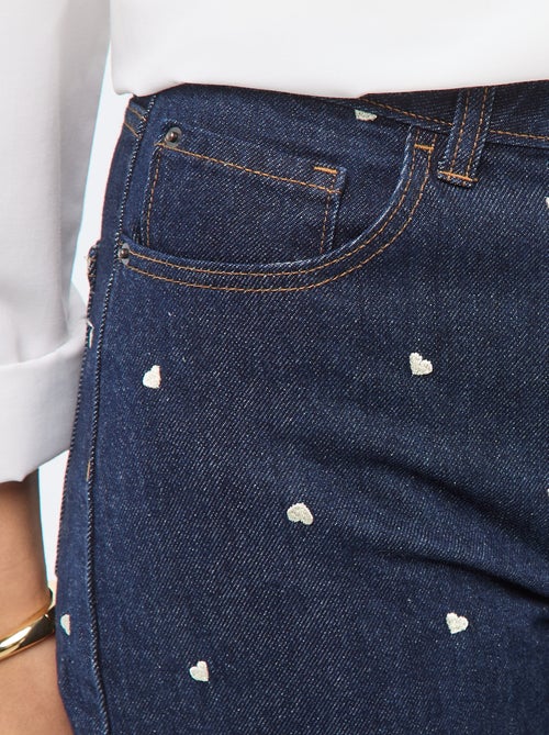 Regular fit jeans met borduursel - Kiabi