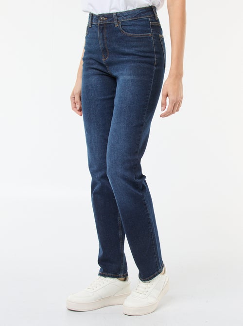 Regular-fit jeans met hoge taille L34 - Kiabi