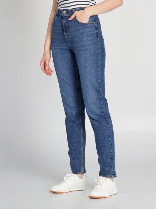 Regular-fit jeans met hoge taille L34 - Kiabi