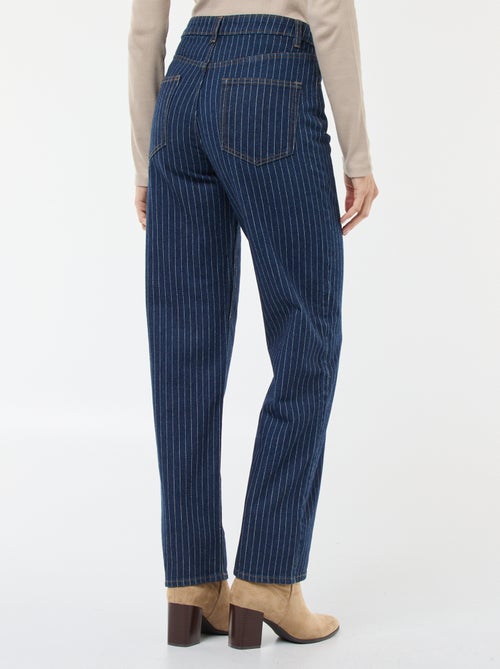 Regular fit jeans met katoenen strepen - Kiabi