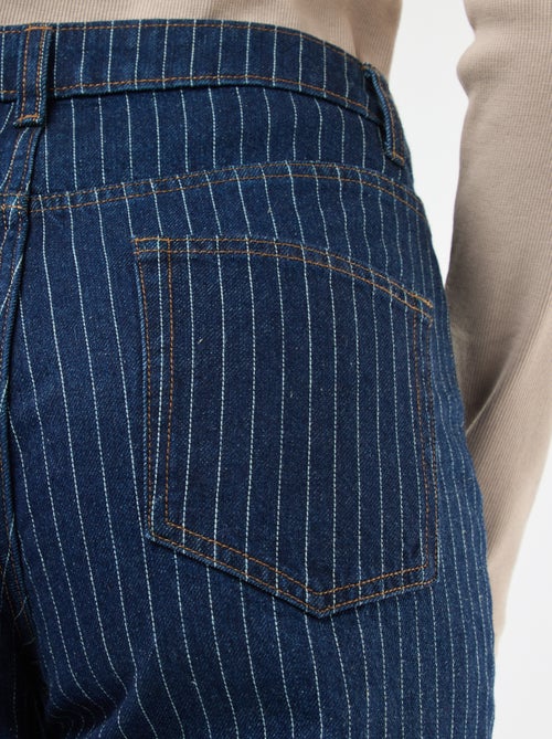 Regular fit jeans met katoenen strepen - Kiabi
