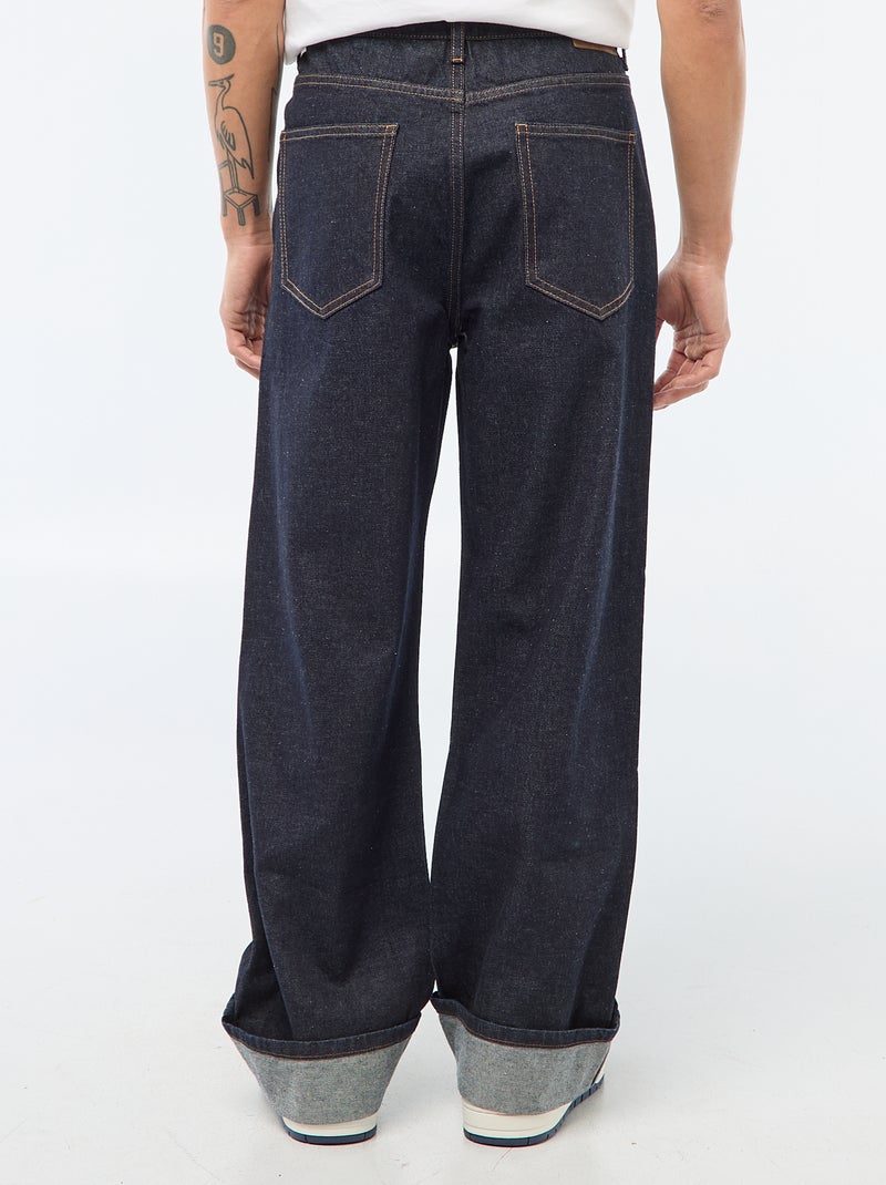 Regular fit jeans met omslag - L32 Blauw - Kiabi