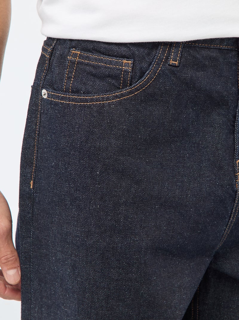 Regular fit jeans met omslag - L32 Blauw - Kiabi