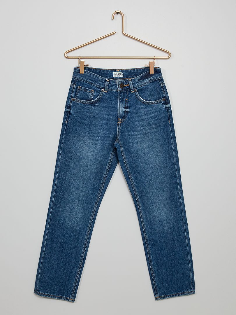 Regular-fit jeans met verstelbare taille BLAUW - Kiabi