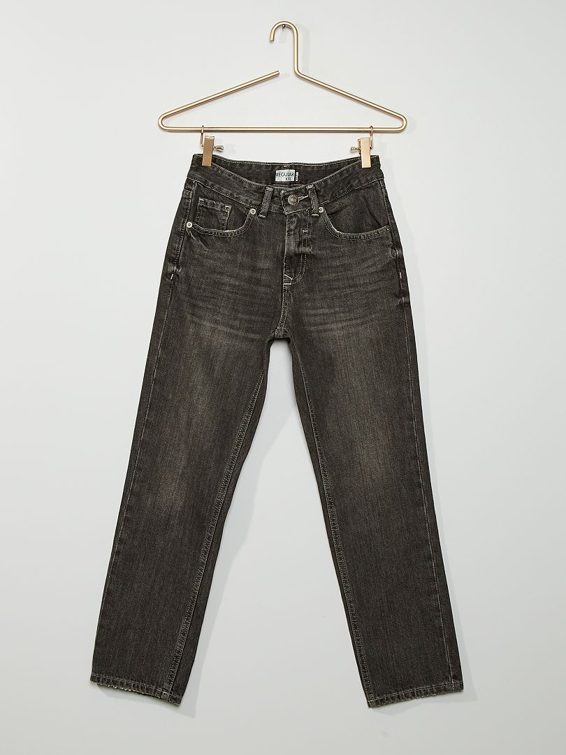 Regular-fit jeans met verstelbare taille GRIJS - Kiabi