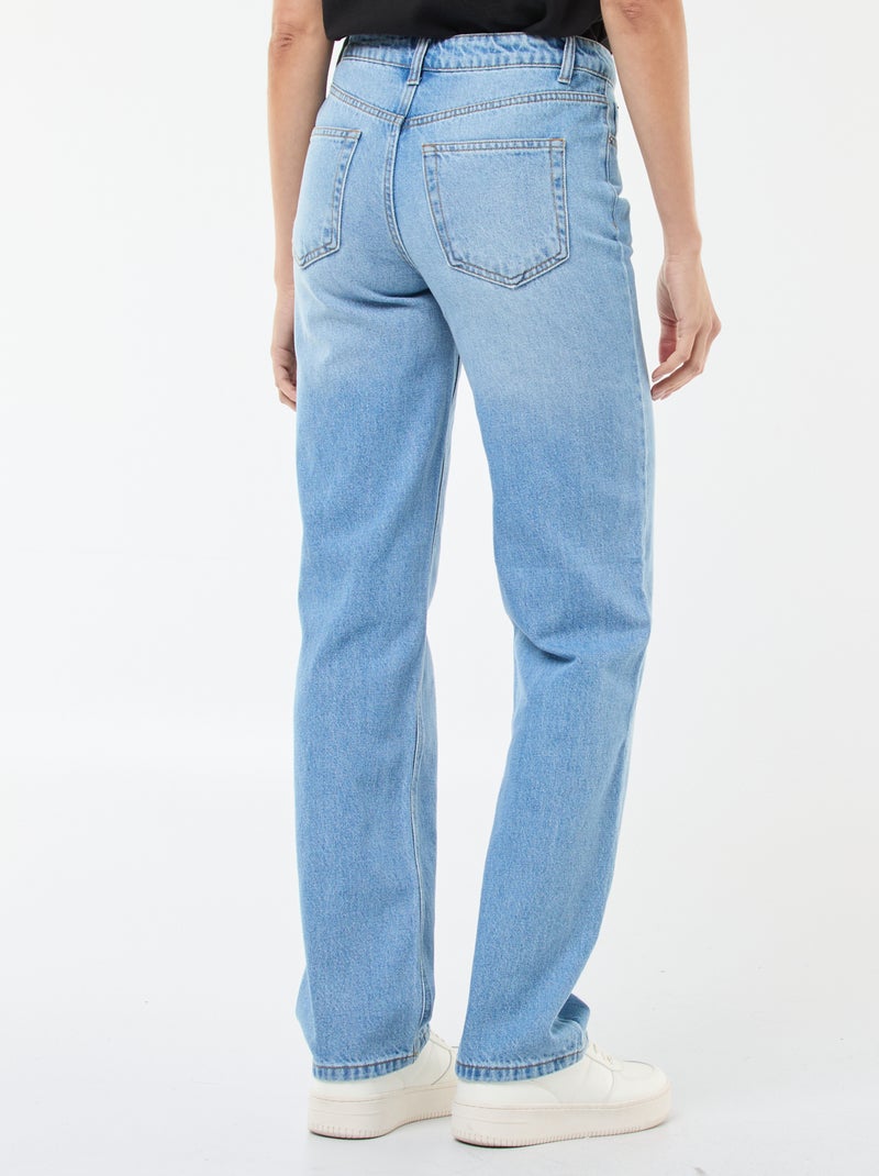 Regular fit jeans van katoen - L34 Blauw - Kiabi