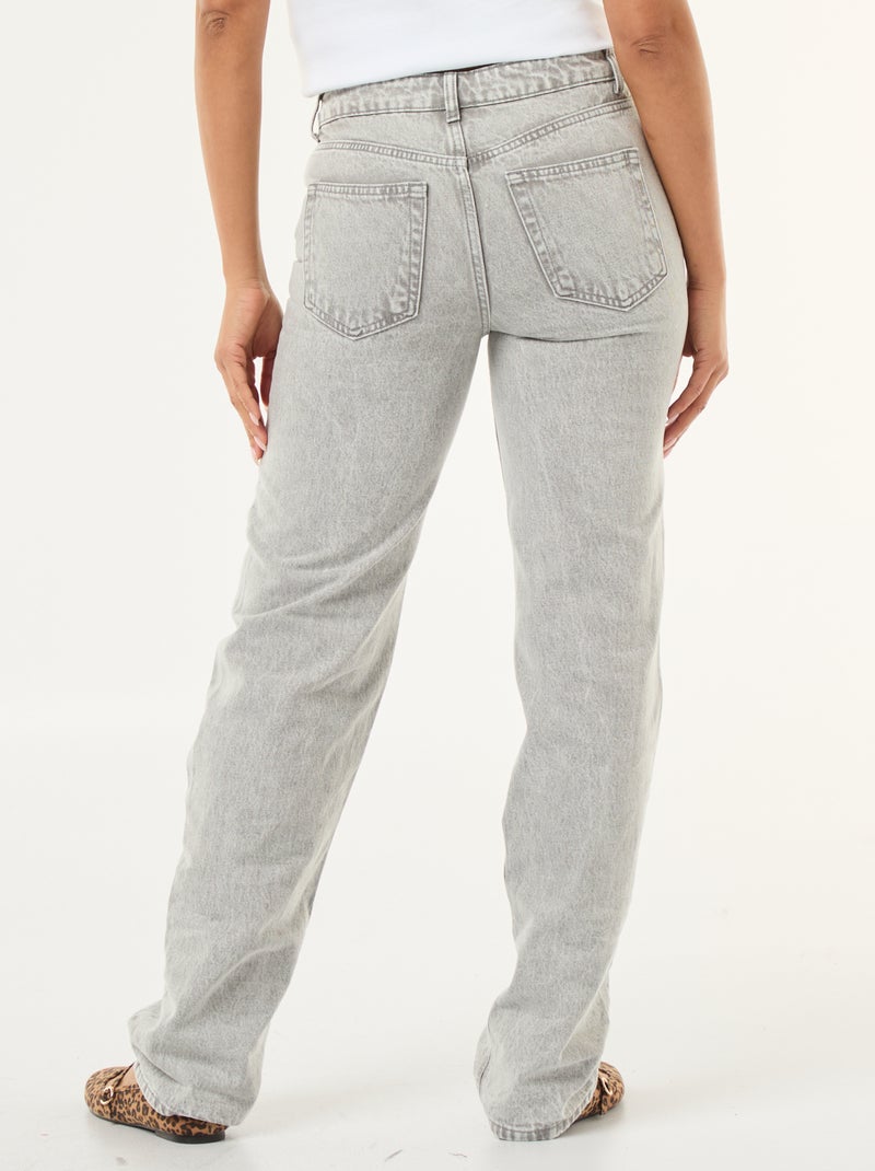 Regular fit jeans van katoen - L34 Grijs - Kiabi