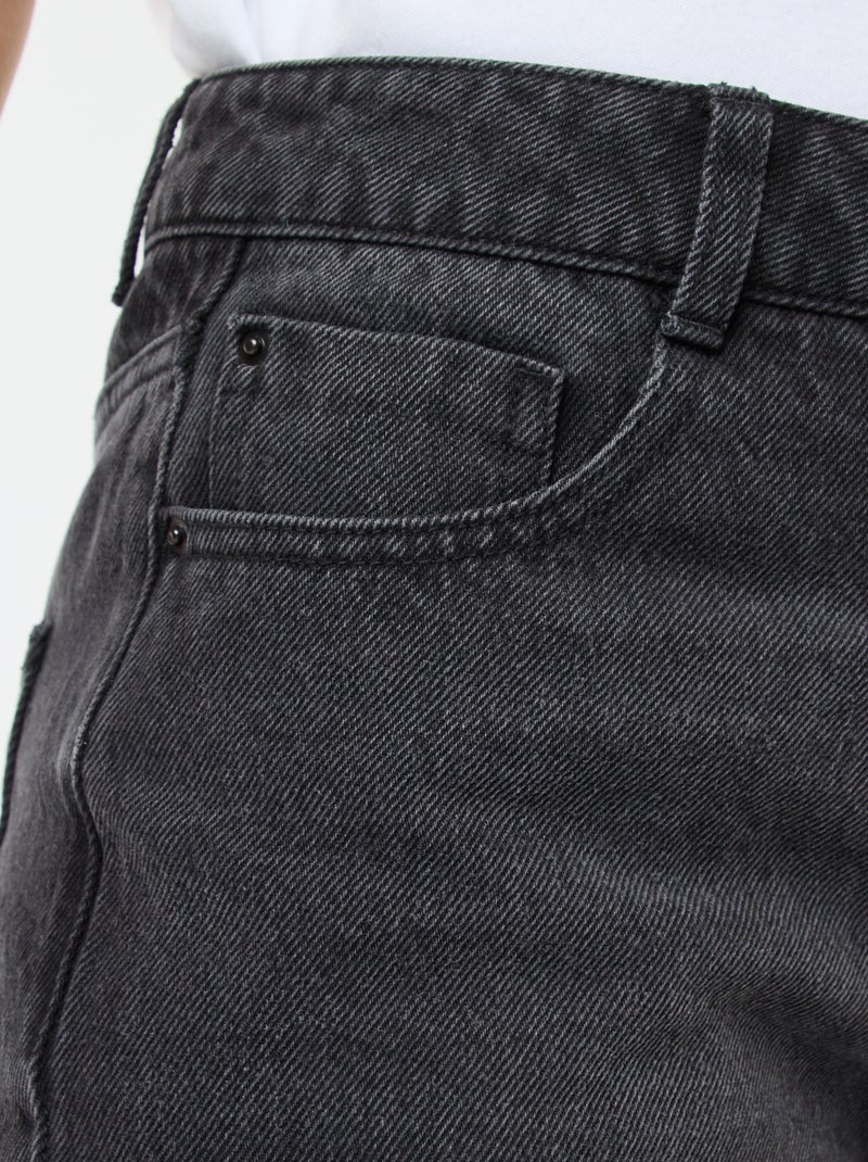 Regular fit jeans van katoen - L34 Zwart - Kiabi