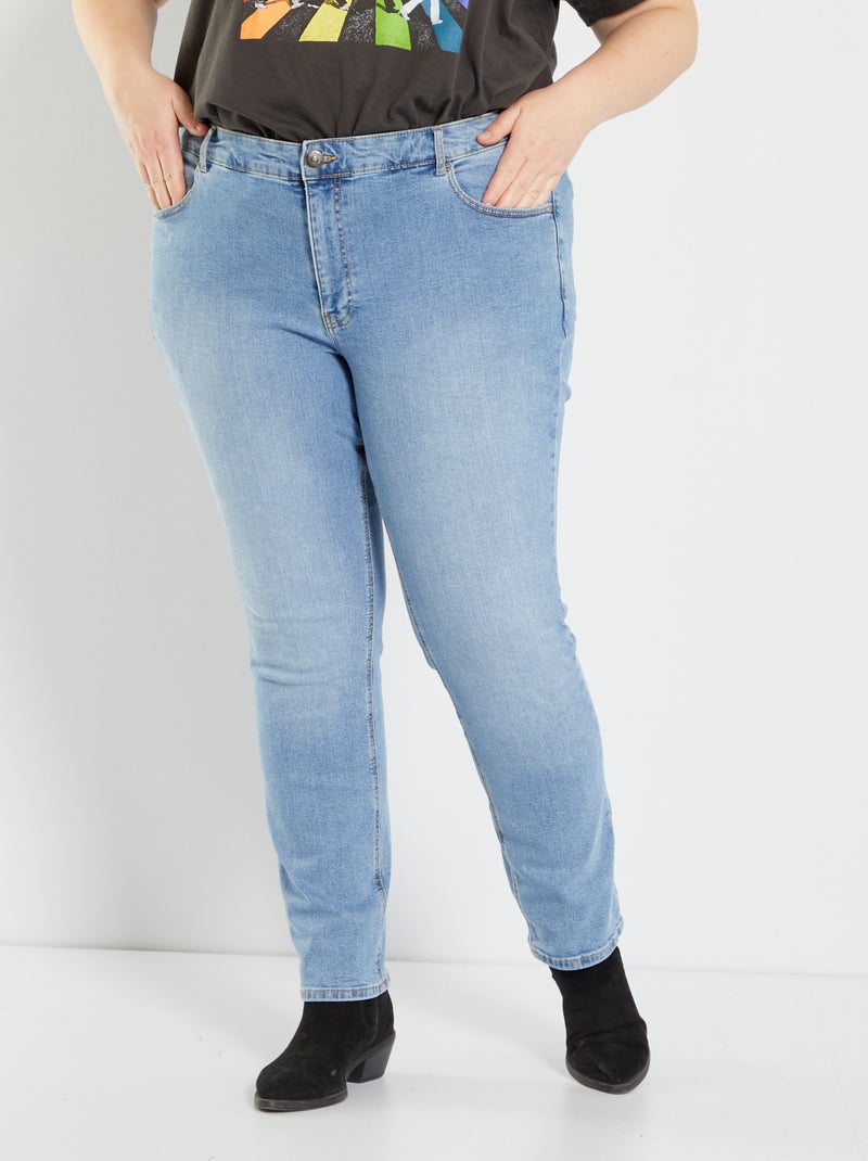 Regular-fit jeans van stretchdenim BLAUW - Kiabi