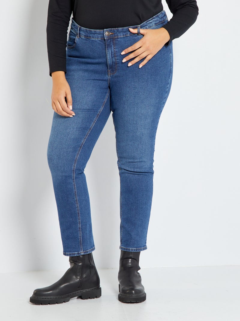 Regular-fit jeans van stretchdenim BLAUW - Kiabi