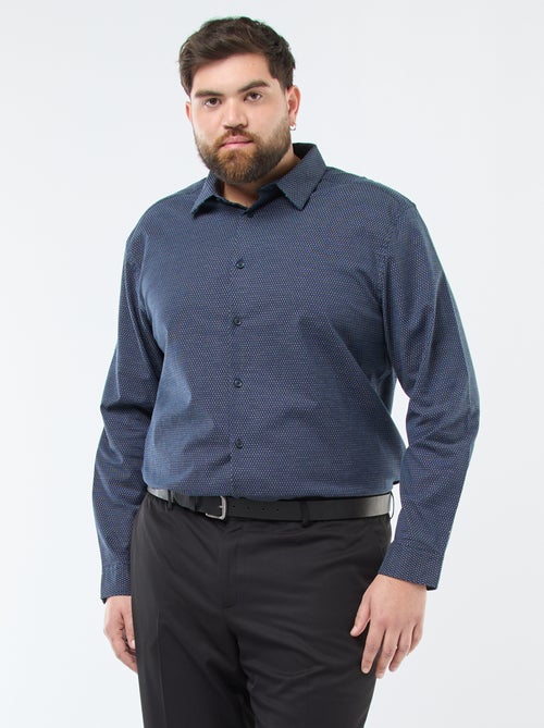 Regular-fit, katoenen overhemd met motiefje - Kiabi