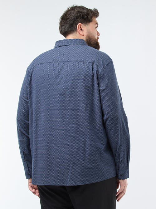 Regular-fit, katoenen overhemd met motiefje - Kiabi