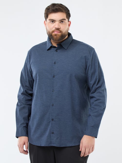 Regular-fit, katoenen overhemd met motiefje - Kiabi