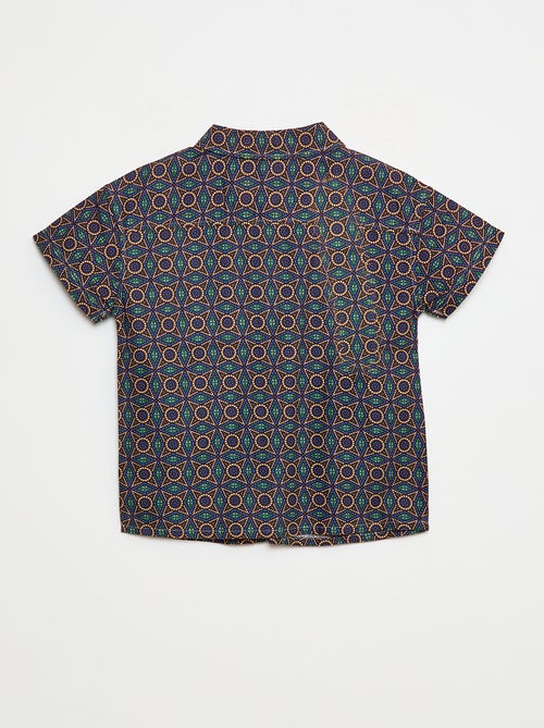 Regular-fit, katoenen overhemd met wax-effect - Kiabi