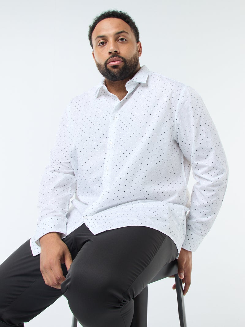Regular-fit overhemd met print Wit - Kiabi