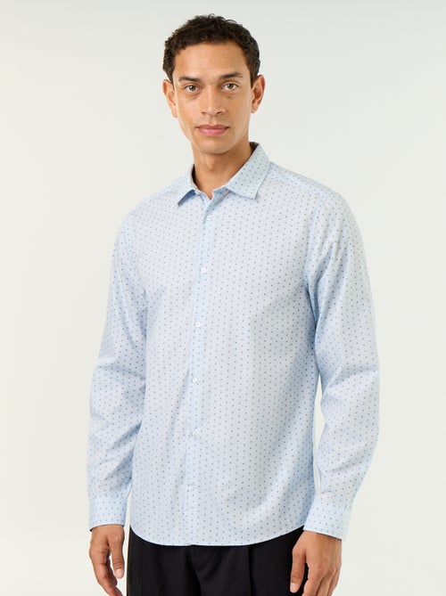 Regular-fit overhemd met stippenprint - Kiabi