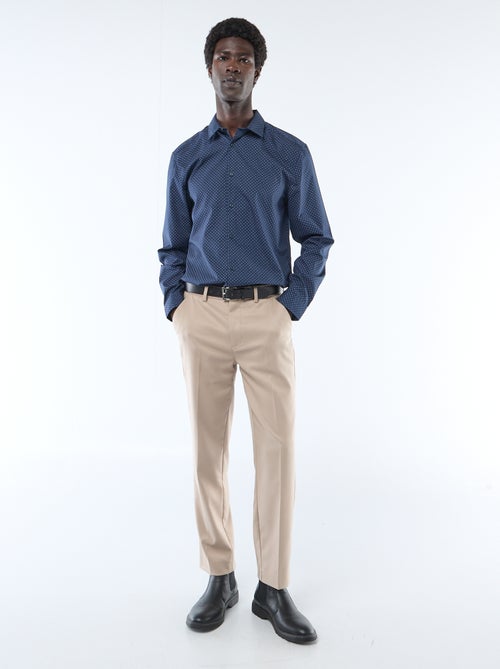Regular-fit overhemd met stippenprint - Kiabi