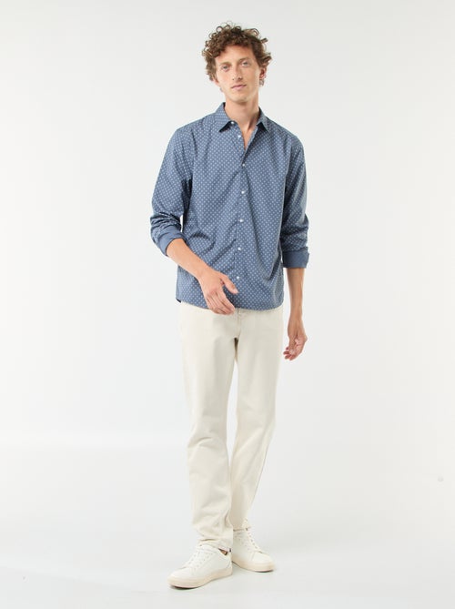 Regular-fit overhemd met stippenprint - Kiabi