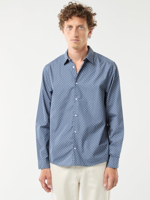 Regular-fit overhemd met stippenprint - Kiabi
