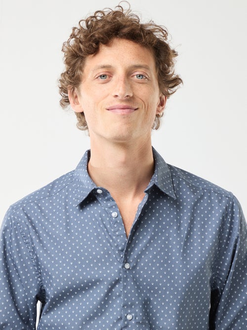 Regular-fit overhemd met stippenprint - Kiabi