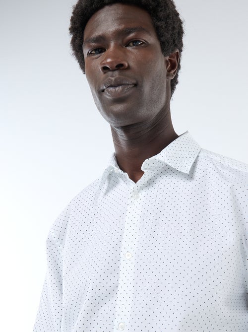 Regular-fit overhemd met stippenprint - Kiabi