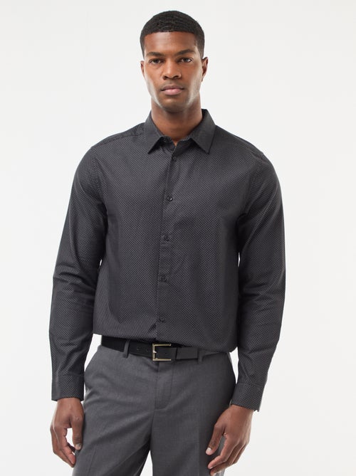 Regular-fit overhemd van dobbykatoen - Kiabi Regular-fit overhemd van dobbykatoen - Kiabi