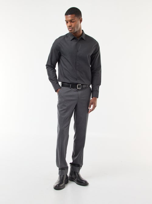 Regular-fit overhemd van dobbykatoen - Kiabi Regular-fit overhemd van dobbykatoen - Kiabi