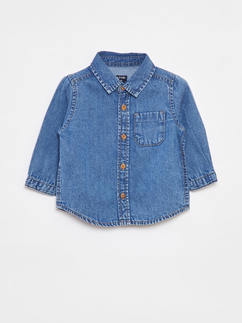 Regular-fit spijkerblouse Blauw - Kiabi