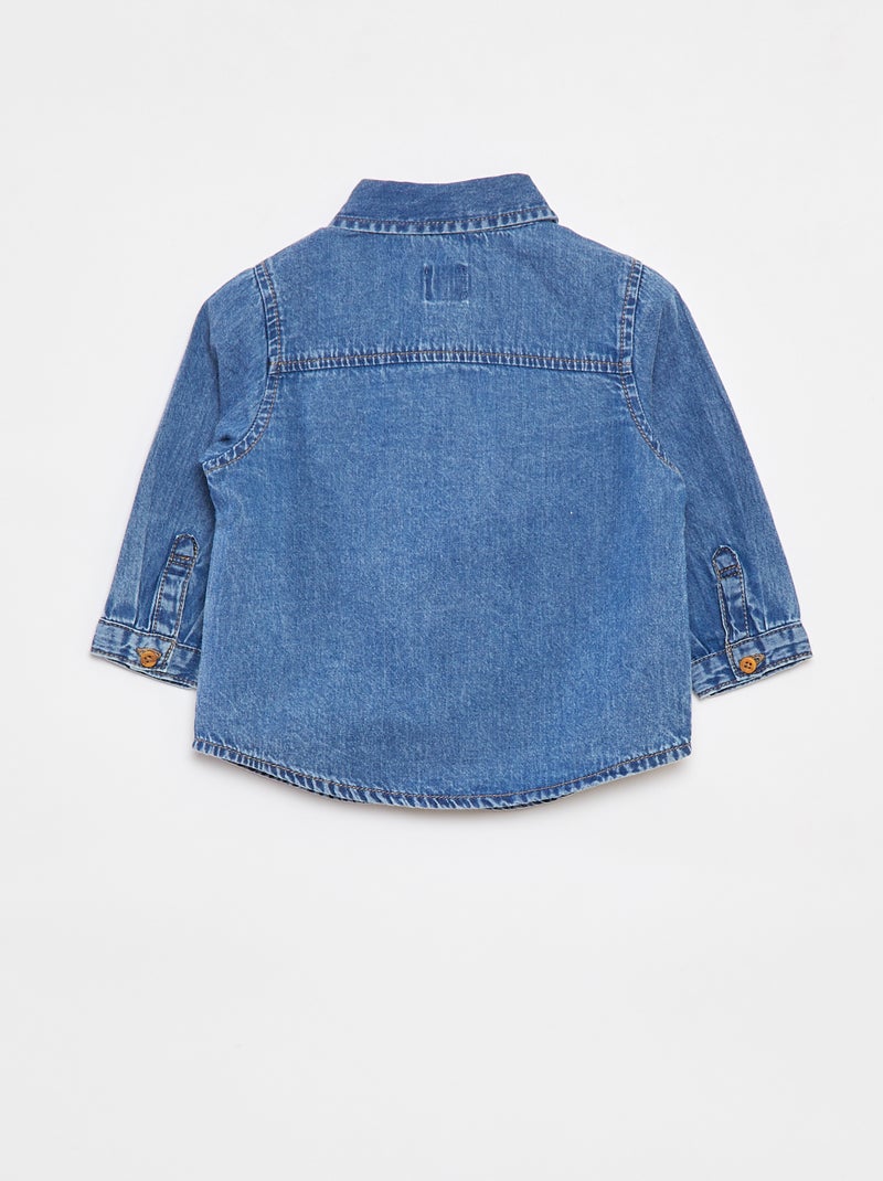 Regular-fit spijkerblouse Blauw - Kiabi