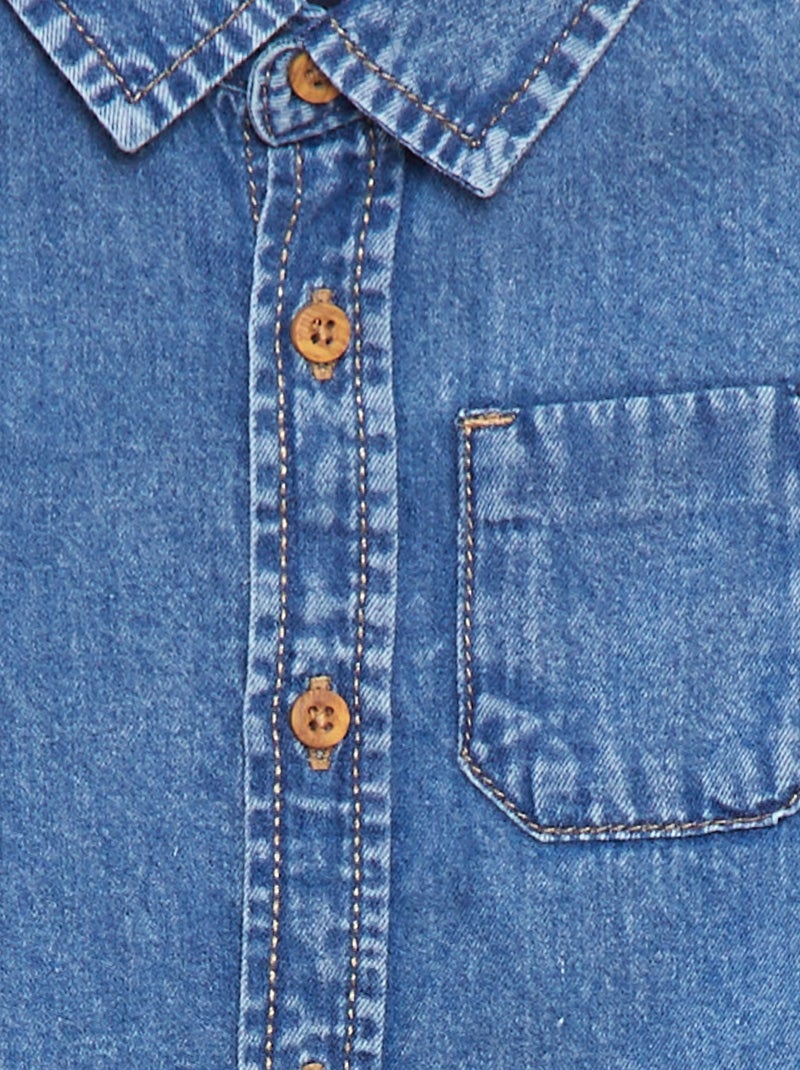 Regular-fit spijkerblouse Blauw - Kiabi