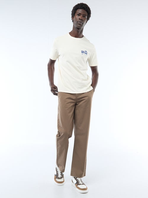 Regular fit twill broek - Kiabi