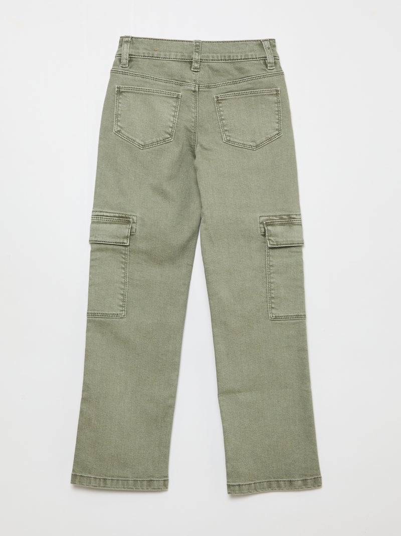 Regular fit twill broek Groen - Kiabi