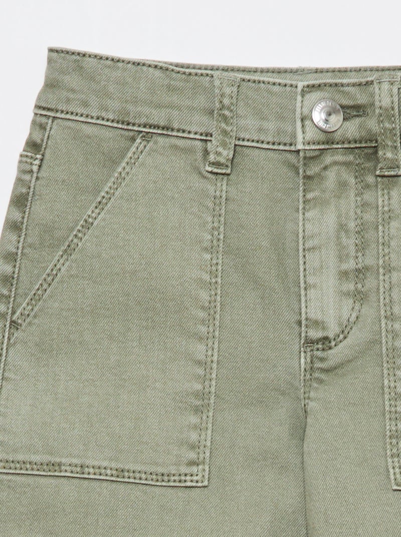 Regular fit twill broek Groen - Kiabi