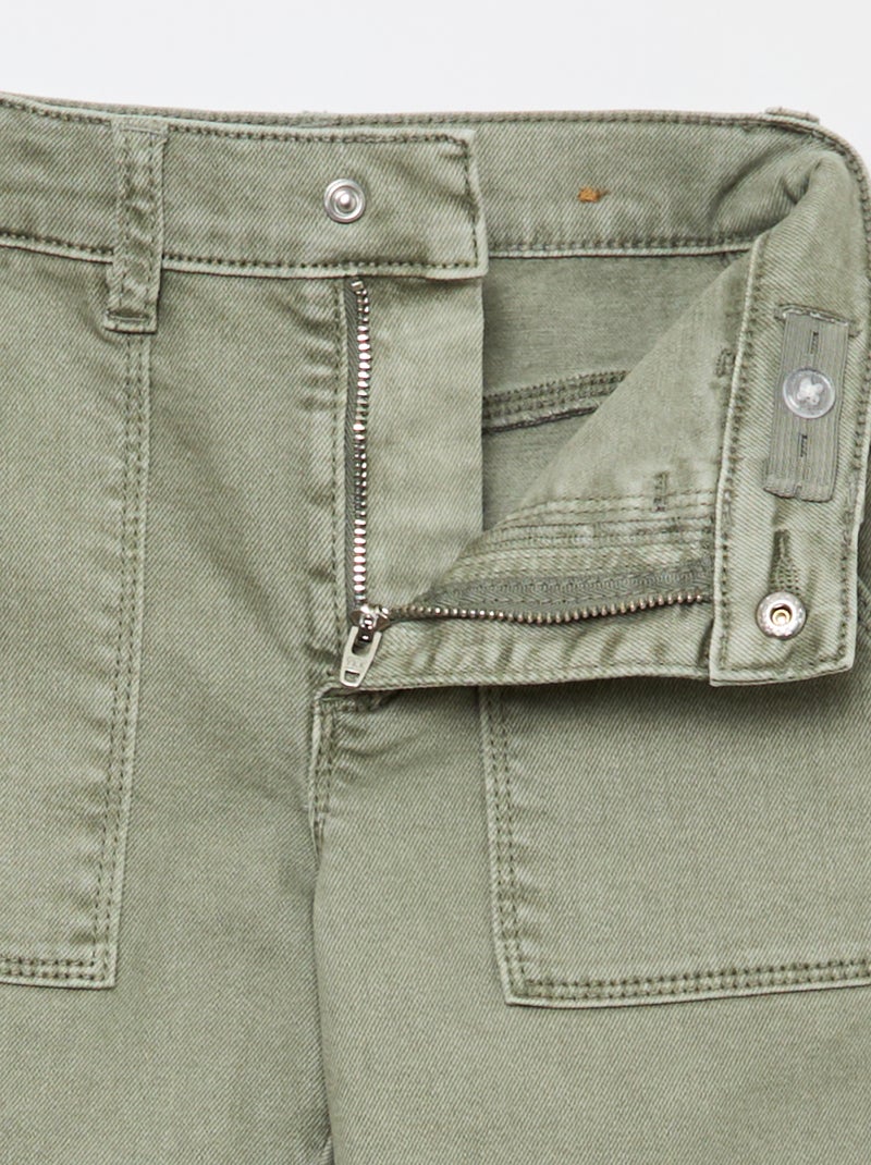 Regular fit twill broek Groen - Kiabi