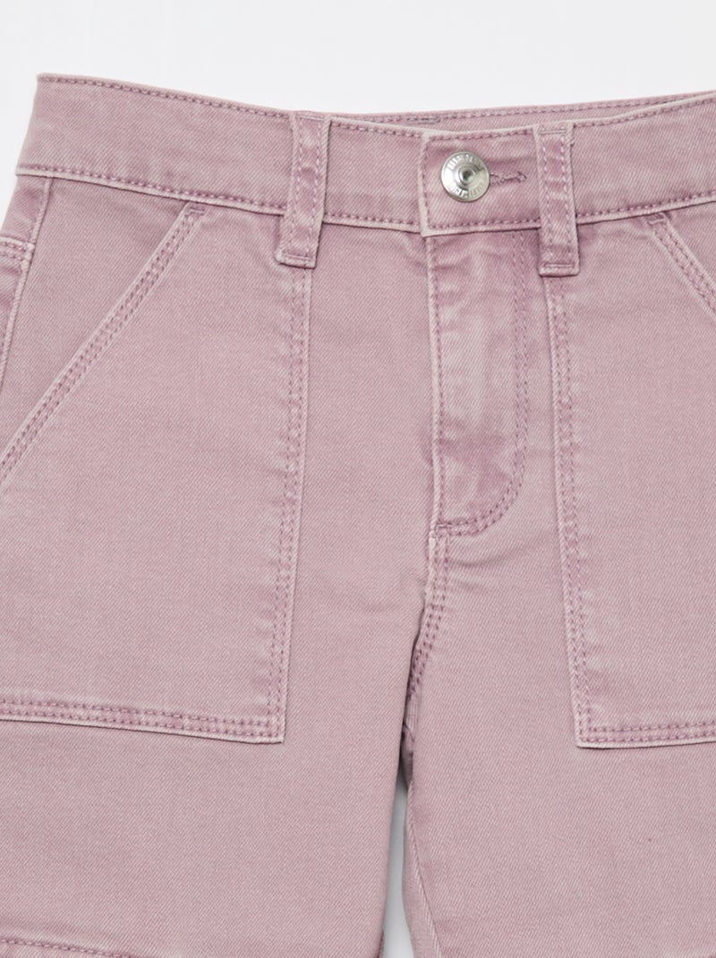 Regular fit twill broek Paars - Kiabi