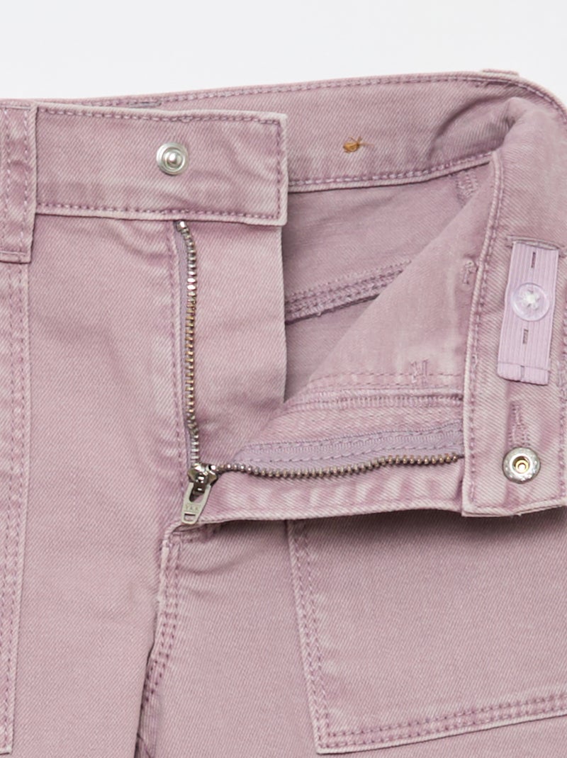 Regular fit twill broek Paars - Kiabi