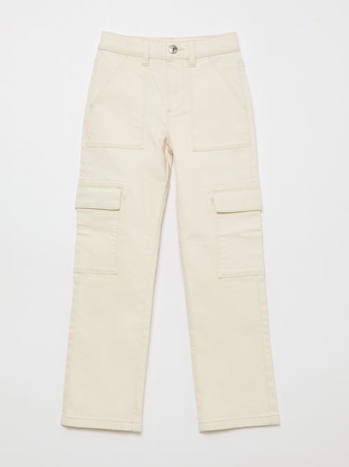 Regular fit twill broek - Kiabi