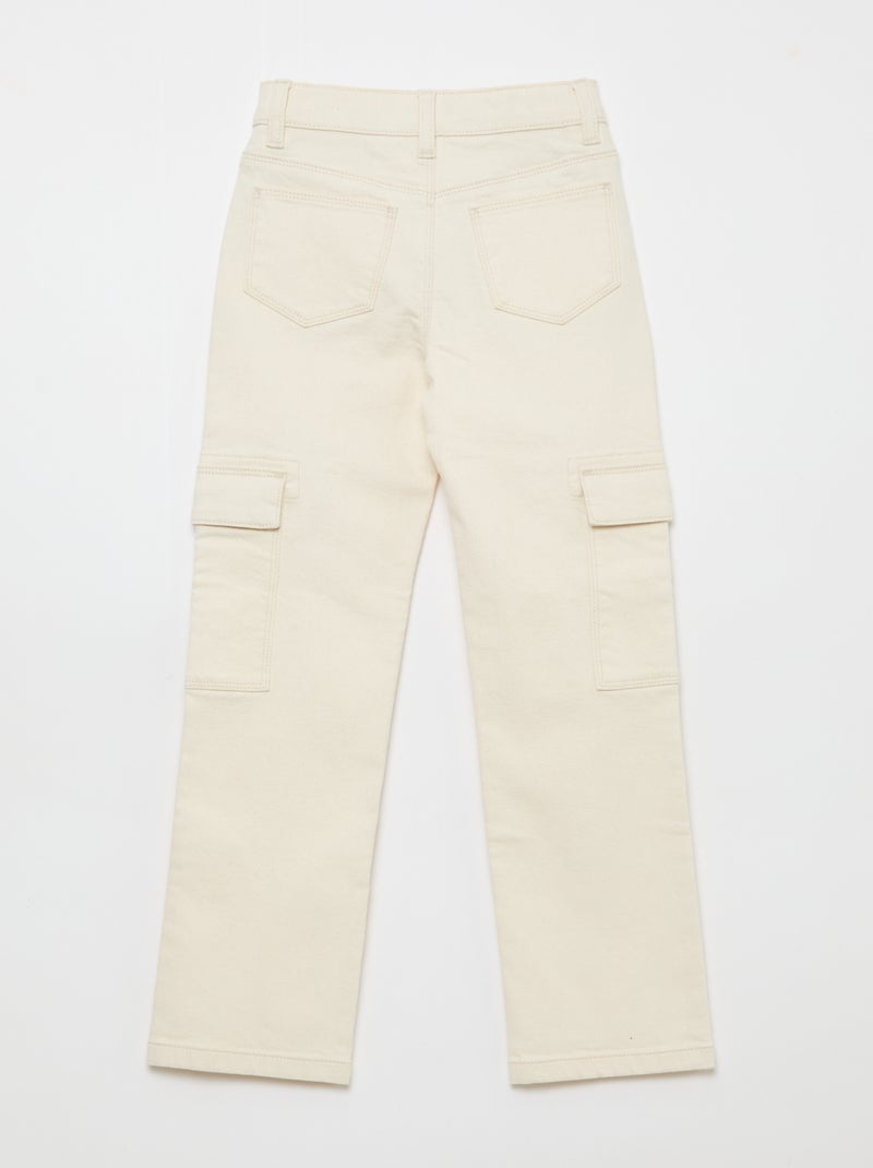 Regular fit twill broek Wit - Kiabi