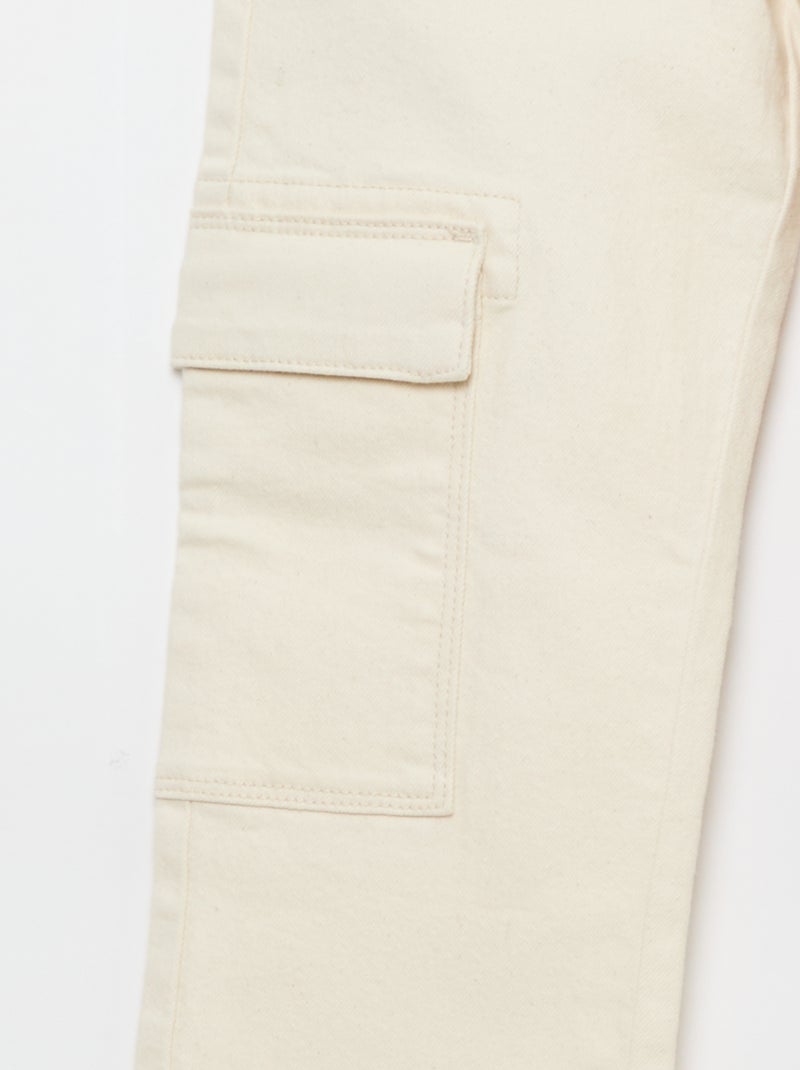Regular fit twill broek Wit - Kiabi