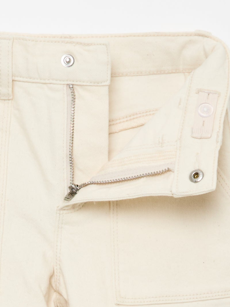 Regular fit twill broek Wit - Kiabi