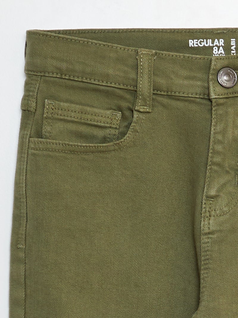 Regular-fit/rechte jeans groen - Kiabi
