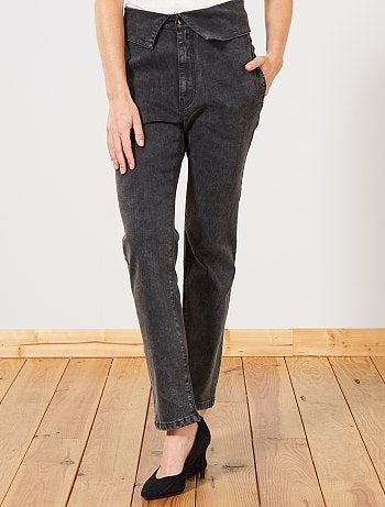 Regular jeans met omslag op de taille - Kiabi