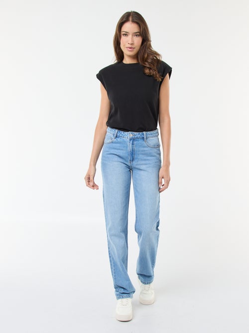 Regular, straight-fit jeans van katoen - L28 - Kiabi