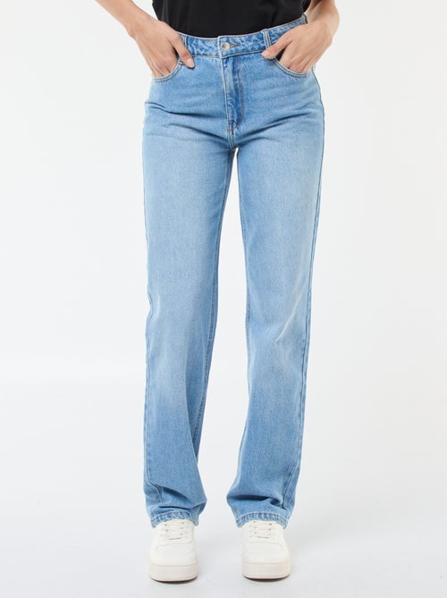 Regular, straight-fit jeans van katoen - L28 - Kiabi