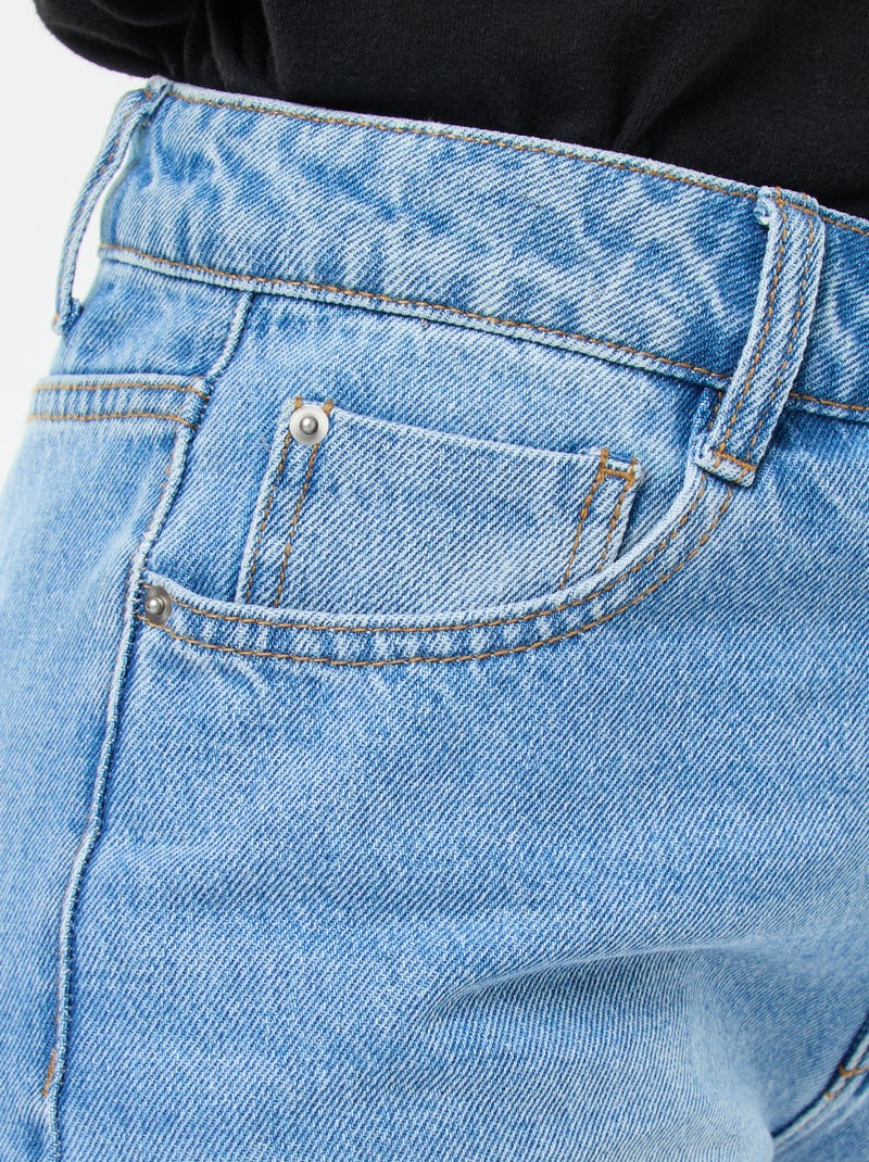 Regular, straight-fit jeans van katoen - L28 Blauw - Kiabi